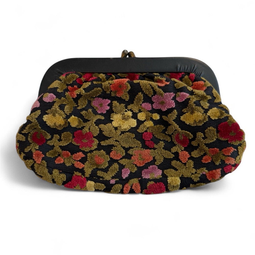 SOLD Vintage Mod Floral Tapestry Clutch